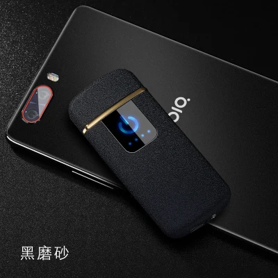 Matte Black Бесплатный Лазерный Логотип электрическая зажигалка для сигарет Usb ветрозащитная Вольфрамовая турбо Зажигалка металлические Плазменные зажигалки аксессуары для курения - Цвет: Matte Black