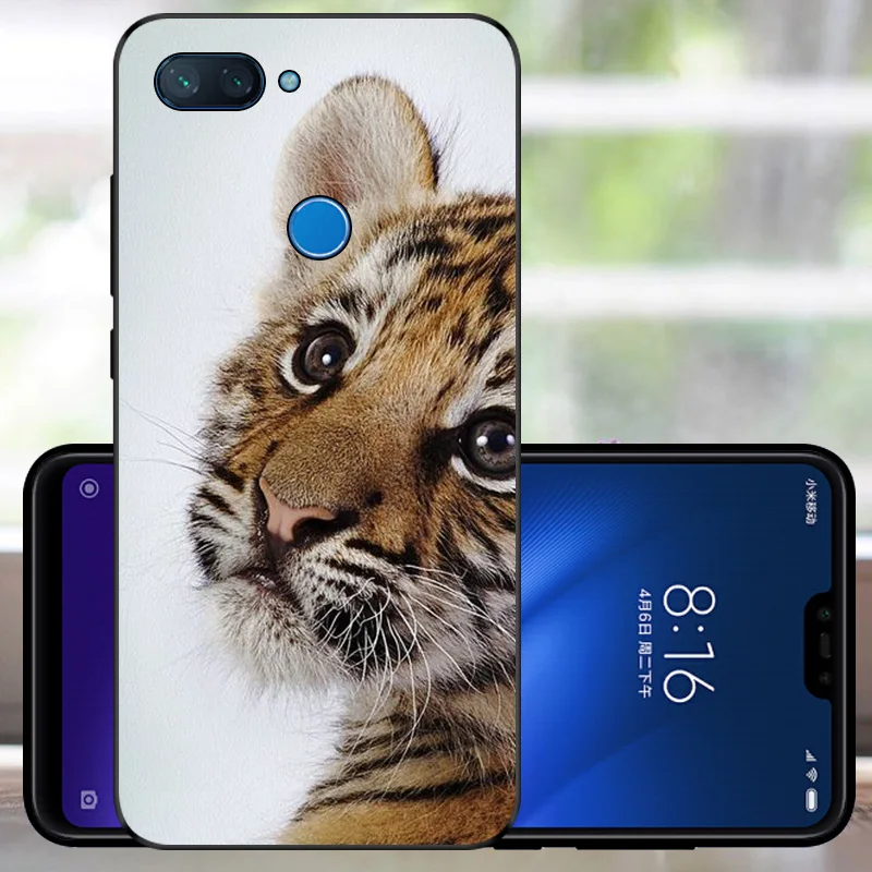 Мягкий чехол Fundas Xiaomi mi 8 Lite силиконовый чехол матовый черный ТПУ Xiaomi mi 8 Lite защитный бампер mi 8 Lite чехол для мобильного телефона s