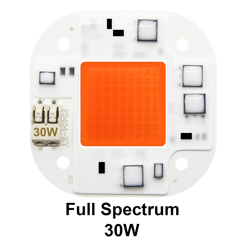 30W Full Spectrum Hontiey светодиодный COB Чип 220 В 110 В Смарт IC нет необходимости драйвер лампы прожектор светильник 20 Вт 30 Вт 50 Вт теплый белый рост растений Точечный светильник ing - Испускаемый цвет: 30W Full Spectrum