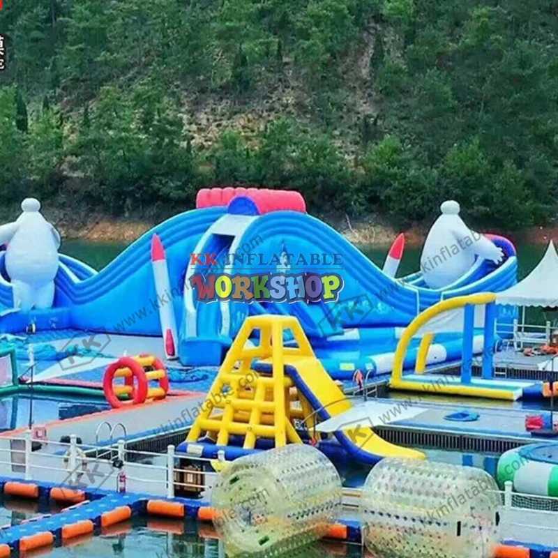 Beste Opblaasbare Thema Drijvende Water Park Kk Opblaasbare Custom-Made Opblaasbare Water Park Te Koop