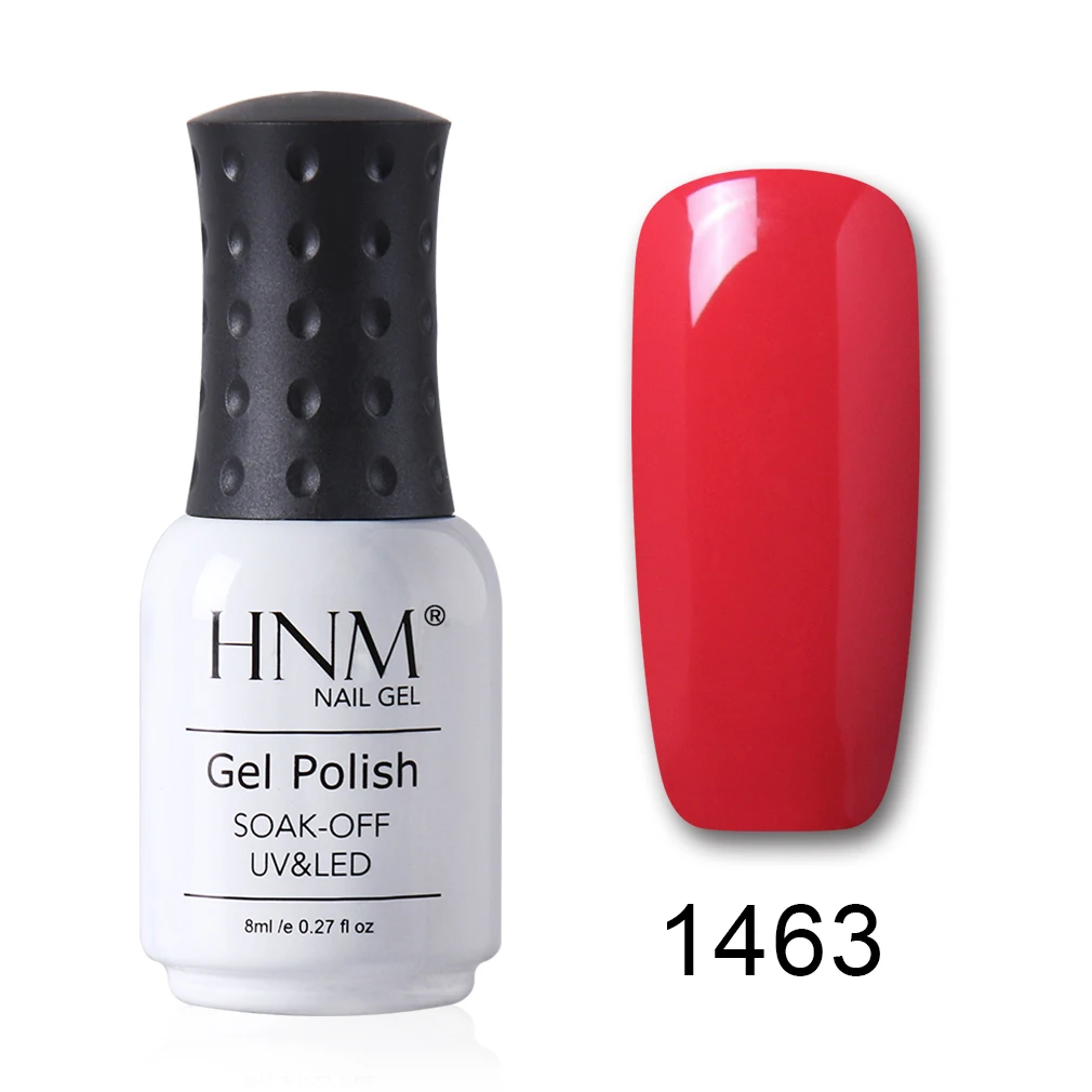 1463 HNM 199 цветов Гель-лак для ногтей Светодиодный УФ-гель для ногтей замочить от ногтей Гель-лак блеск 8 мл Черный Белый Красный Гибридный гвоздь Гель-лак - Цвет: 1463