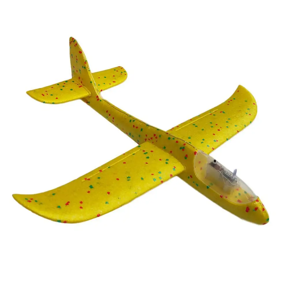 all light yellow Детские игрушки «сделай сам» ручной бросок Летающий планер самолеты пена модель аэроплана вечерние сумки наполнители Летающий планер самолет игрушки для детской игры - Цвет: all light yellow