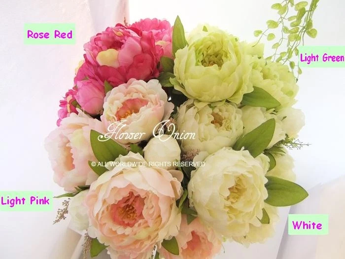 Большой искусственный шёлковый Пион цветок свадебный букет Свадебная вечеринка