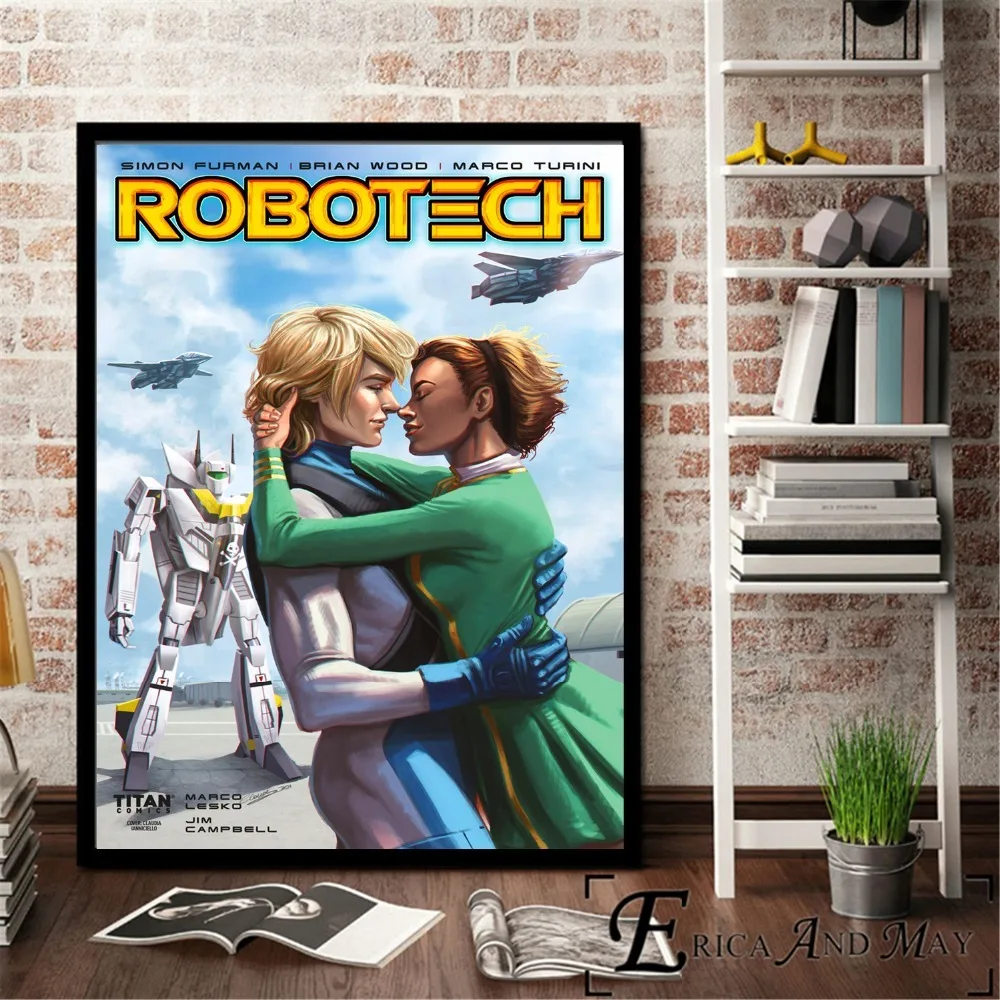 Robotech Аниме классический вопрос постер и принт холст настенная художественная живопись картины для гостиной украшение домашний Декор без рамки