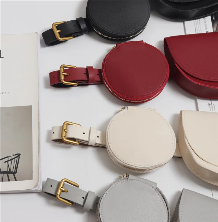 Поясная Сумка женская одноцветная Полукруглая из искусственной кожи 2019 | Багаж и