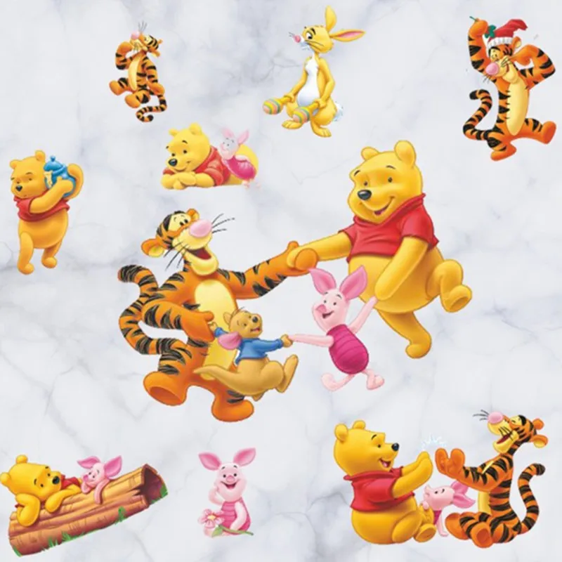 Виниловые наклейки на стену с изображением Винни медведя 3d украшение для детской