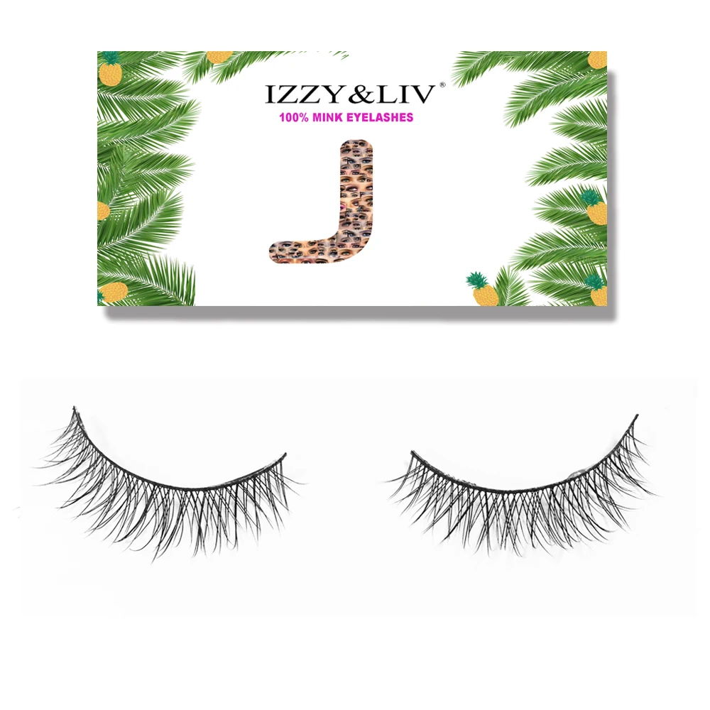 IZZY &amp LIV 100% норковые ресницы J L93 3D натуральные ручной работы лаконичные стойкие