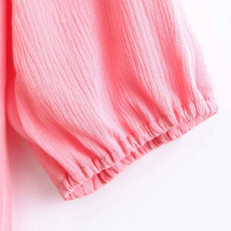 Женский однотонный комбинезон с v образным вырезом плиссированный пуговицами и