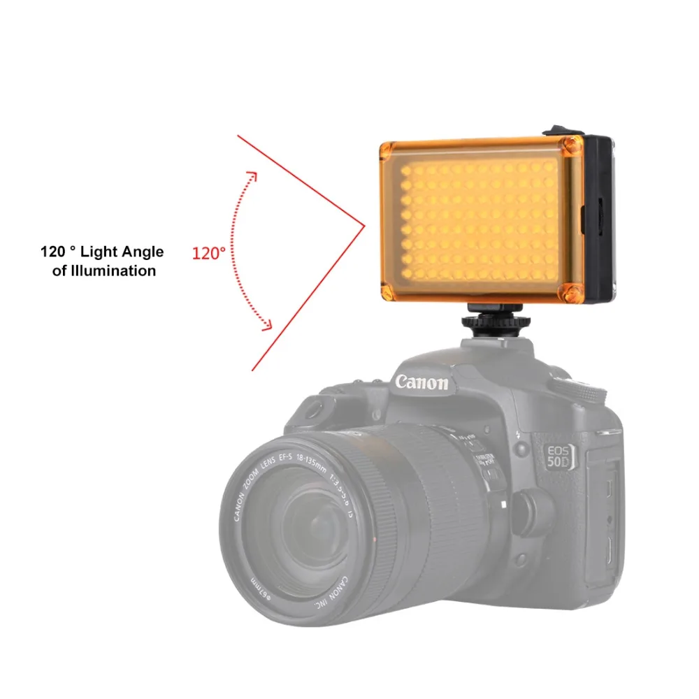 PULUZ for Pocket 96 LEDs Professional Photography Video Photo Studio Light White Magnet Filters Canon/Nikon/DSLR cam | Электроника