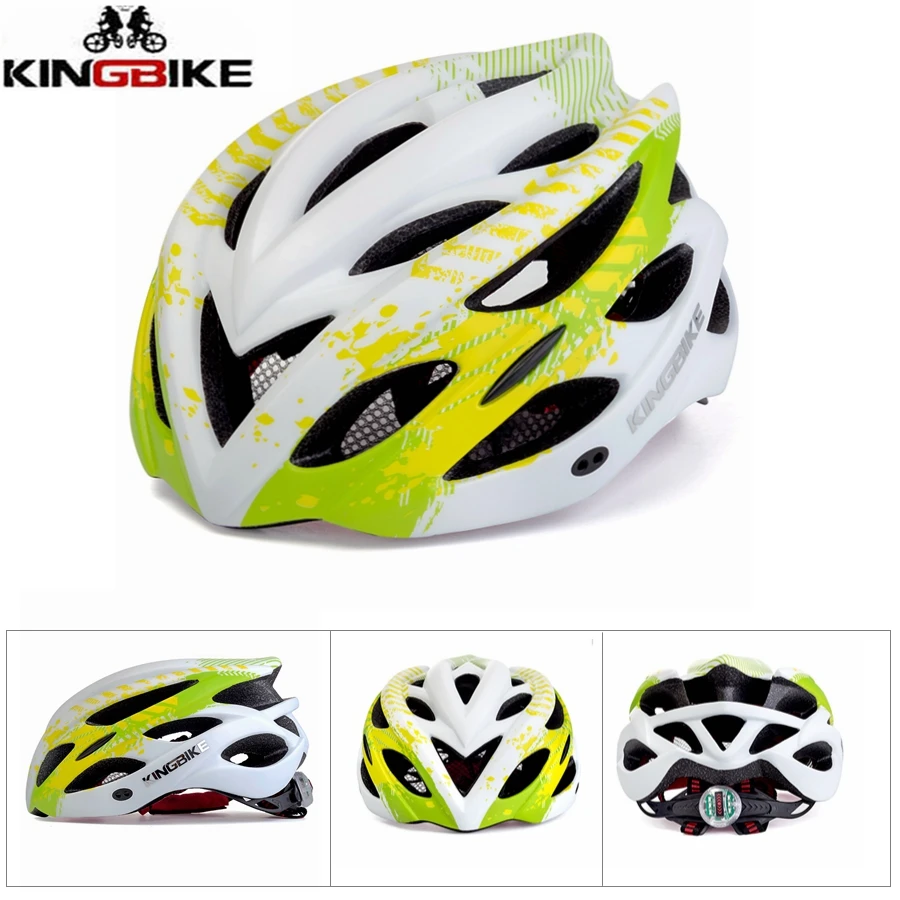 KINGBIKE, Женский велосипедный шлем, ультралегкий, eps, дорожный, горный велосипед, шлемы с козырьком, размер 56-60 см, mtb шлем, 24 Отверстия, велосипедный шлем