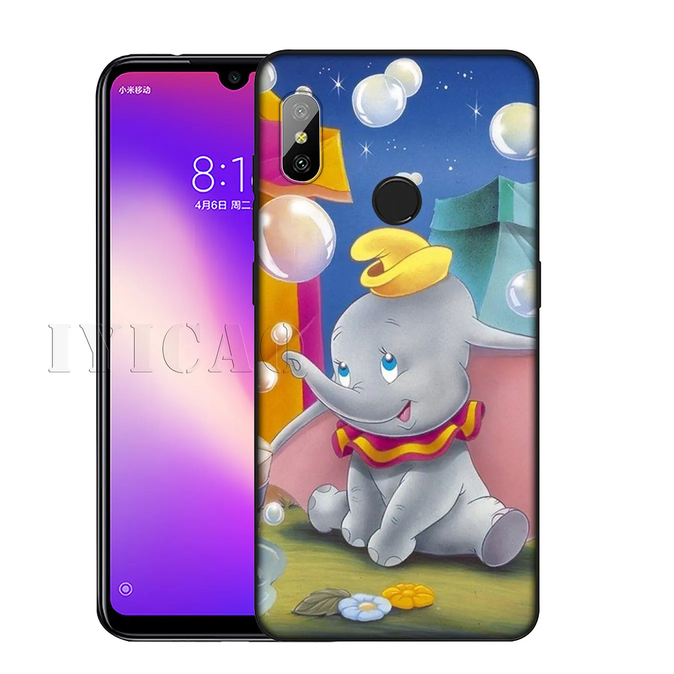 Мягкий силиконовый чехол для телефона IYICAO Dumbo с милым слоном аниме Xiaomi Redmi K30 K20 8A 7A