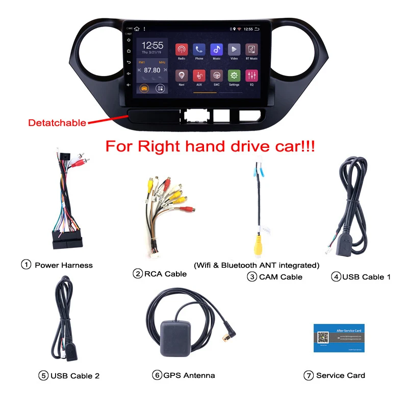 For RHD CAR 2G ram 32G rom 9 дюймов Android 8,1 full touch Автомобильная Мультимедийная система для hyundai i10 2013- GPS Радио Навигация - Цвет: For RHD CAR