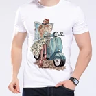 Мужская футболка с короткими рукавами, в стиле ретро, с героями мультфильмов, Vespa, для мотоциклистов, скутеров, L247