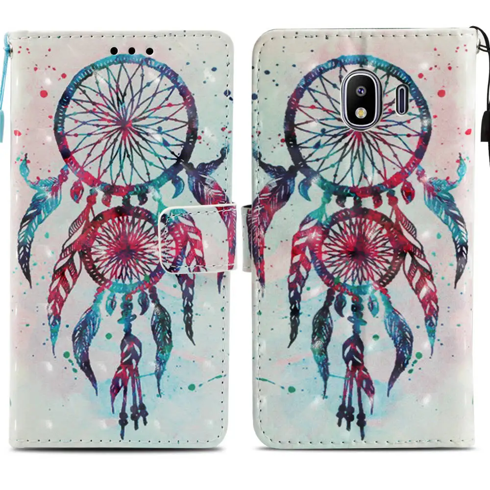 3D Book Flip Covers On For SAMSUNG SM-J400F J4 2018 J400G Cases Samsung Galaxy Global J400F/DS Wallet Full Housing |