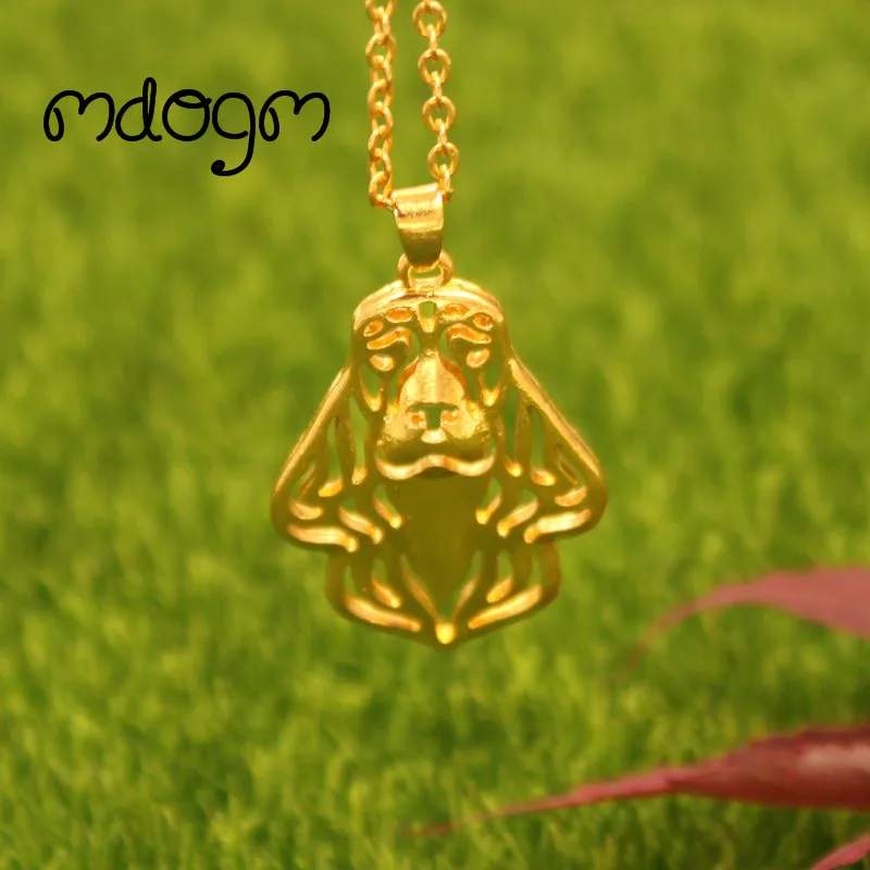 Новый милый щенок кокер ожерелье со спаниелем собака животное кулон покрыто