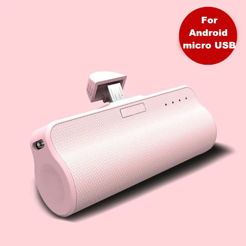 Pink-micro USB Type-C чехол для зарядного устройства для Xiaomi mi 8/mi x3/mi x2/Red mi ni милый внешний аккумулятор 18650 упаковка чехол для зарядки для iPhone OPPO - Цвет: Pink-micro USB