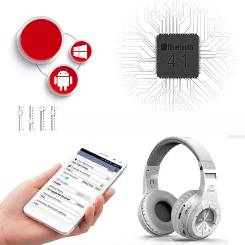 Bluedio Турбины Hurricane H Bluetooth 4,1 Беспроводные стереонаушники