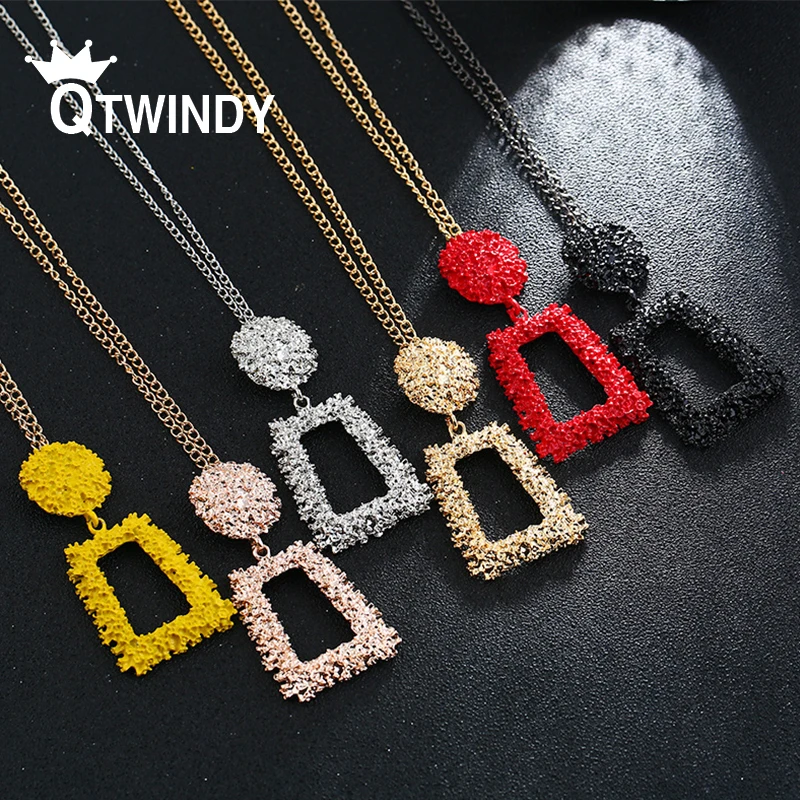 Женское Ожерелье QTWINDY золотое/серебряное/черное/красное ожерелье с