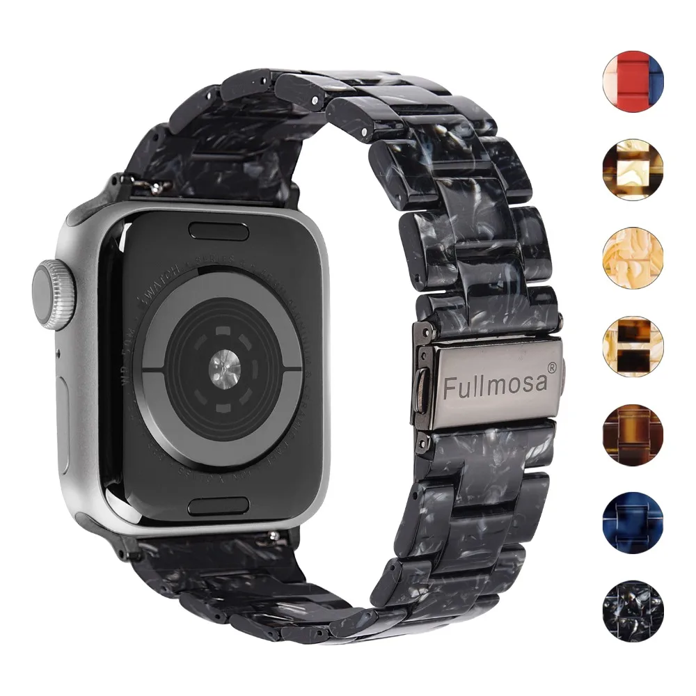 7 цветов Стильный полимерный ремешок, совместимый с Apple Watch 38 мм/40 мм/42 мм/44 мм, Fullmosa яркий полимерный ремешок для iWatch серии 4/3/2