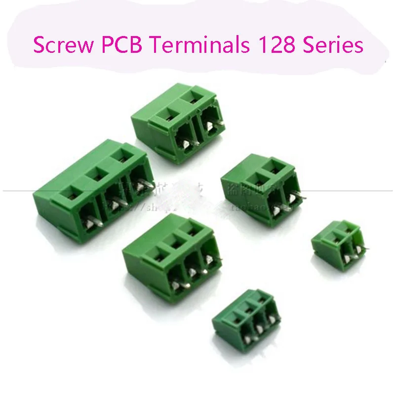 Клеммная колодка PCB винтового типа 10 шт./лот железная экологически безопасная 2P 3P