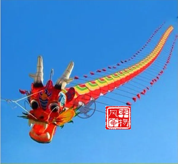 Уличная игрушка windsock воланом большой мягкий воздушный змей Weifang летающий дракон