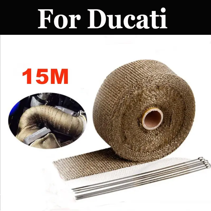 15 м термальная выхлопная лента Титановая Выхлопная Тепловая Лента Для Ducati 250 350