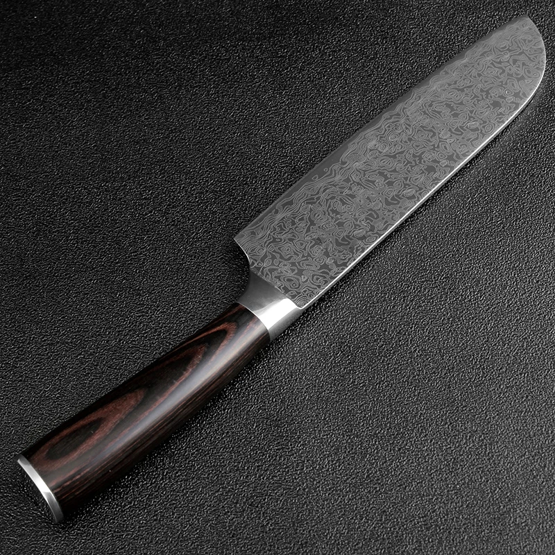 Нож XITUO Santoku 7 дюймов кухонные ножи шеф повара высокоуглеродистая Нержавеющая