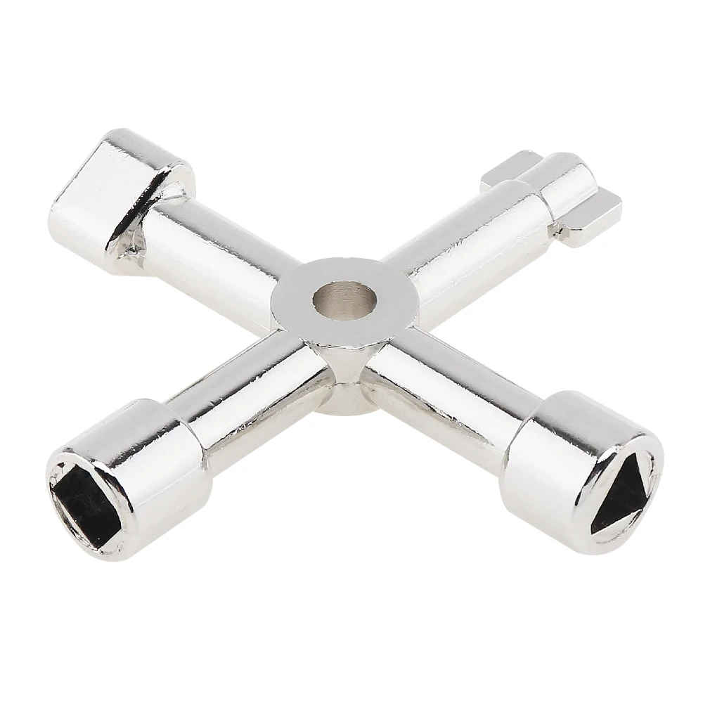 Multifunction 45 # Steel Key Wrench Cross Triangle Plumber Mini Hand Tool for Electric Control Cabinet Train Elevator | Инструменты