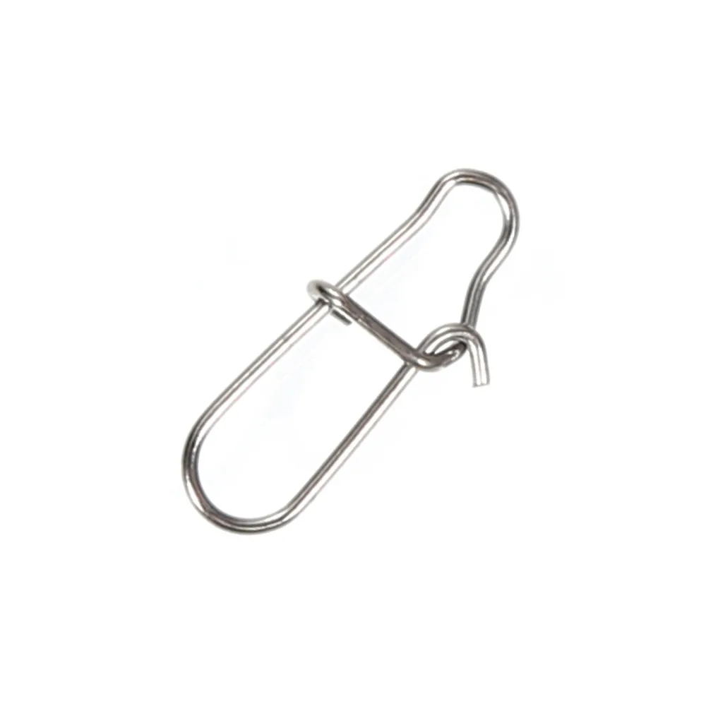 100pcs/lot Stainless Steel Pin Shap Hook Lock Solid Rings Safety Snap Swivel Snaps Fishing Hooks Connector | Спорт и развлечения