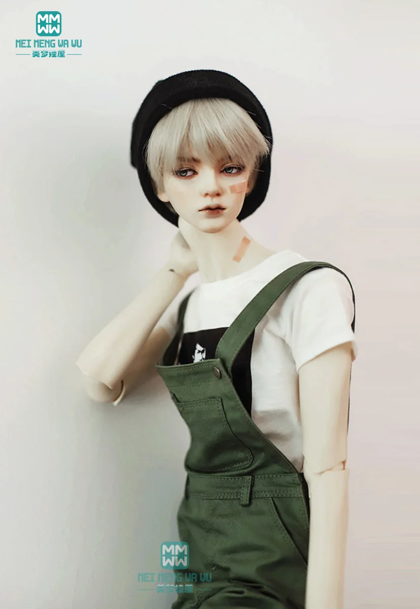 Фото Одежда для куклы BJD подходит для 65-72 см DK SD17 、 POPO68 BJD дядя модный красивый джинсовый комбинезон Футболка с принтом ветровка с завязками №3