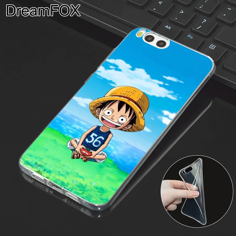 DREAMFOX M119 One Piece Monkey Luffy Soft TPU Silicone Case Cover For Xiaomi Mi Note 2 3 4 5 6 8 SE M5 4C 4S 5C 5S 5X 6X A1 Plus |