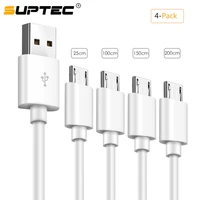 suptec micro usb cable 4 pack usb data sync charger cord for samsung a5 j7 s7 s6 s5 huawei xiaomi android phone charging cable