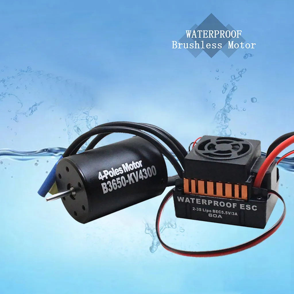 GoolRC водонепроницаемый 45A 60A RC бесщёточный ESC BEC автозапчасти электрический
