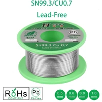 50g lead free solder wire 0 5 1 0mm unleaded lead free rosin core for electrical solder rohs