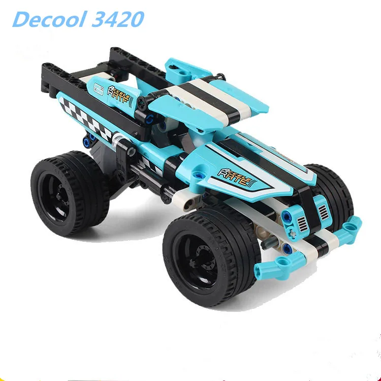 Decool 3420 техника каскадер Camion Строительный блок Набор Garcons Pull back Modele De Voiture Jouets