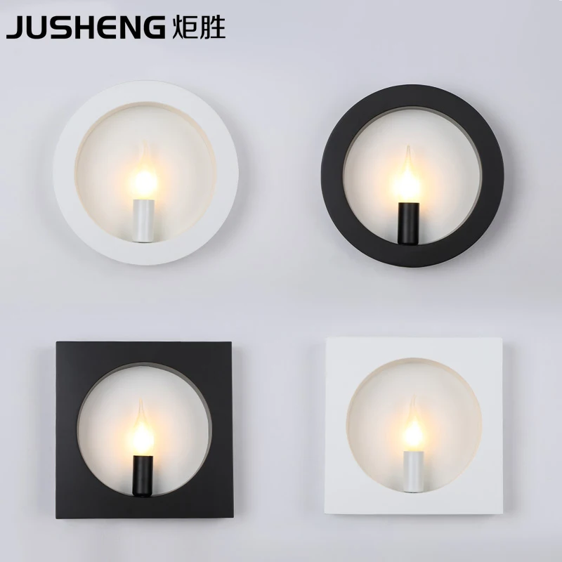 Modern minimalist Wall Hotel project lighting creative Nordic living room bedroom corridors iron wall lamp | Лампы и освещение