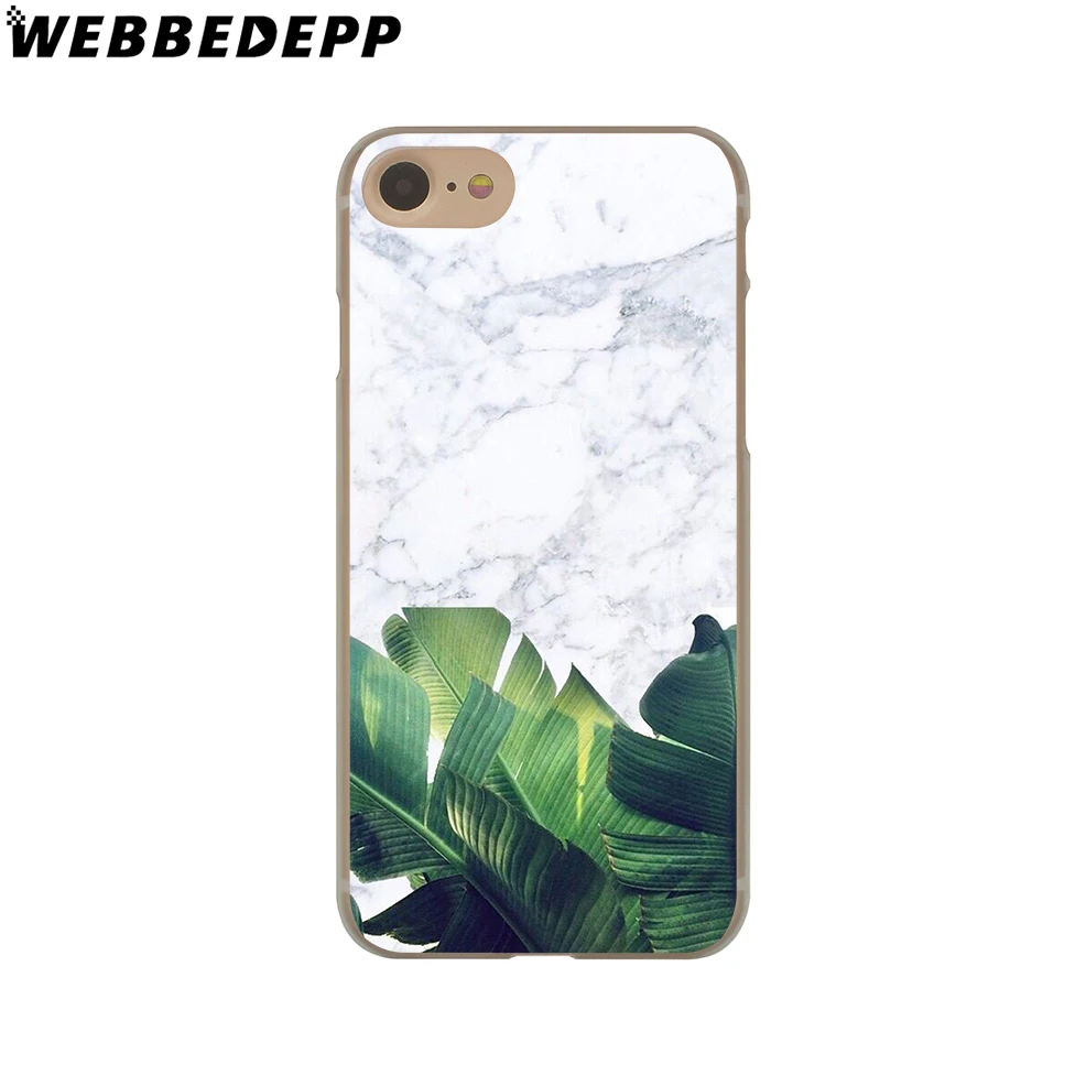 Жесткий чехол для телефона WEBBEDEPP с белым мрамором и цветами для iPhone 4 4S 5C 5 5S SE 6 6S 7 8 Plus X XR XS 11 Pro Max