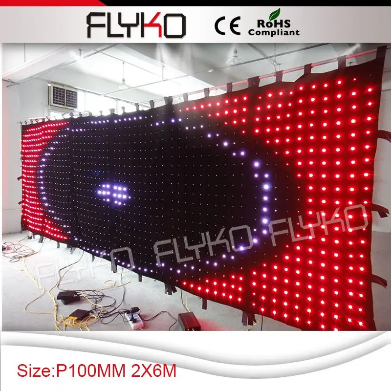 P10 2x6 м 1200 шт led Свадебные украшения сценический фон шторы | Лампы и освещение