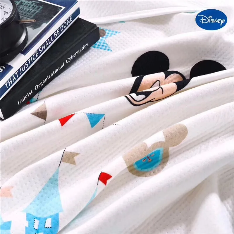 Disney синий белый Микки Минни Замороженные Винни Двухслойное Мягкое хлопковое летнее одеяло покрывала на мягкую мебель одеяло пледы для мальчиков девочек
