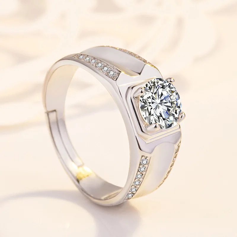 Hapiship 925 2019 серебро для мужчин Jewelry личность CZ открытие камень кольцо модные