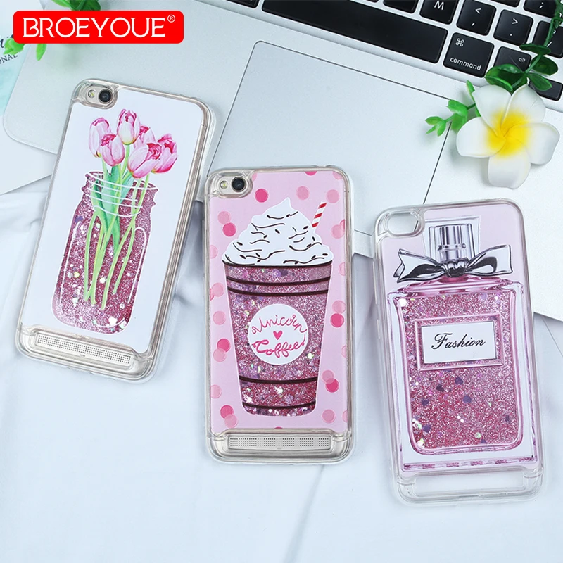 Чехол Bling для Xiaomi Redmi 5A прозрачный мягкий силиконовый TPU 6X 5 Plus S2 4A 4X красивый жидкий наливной.