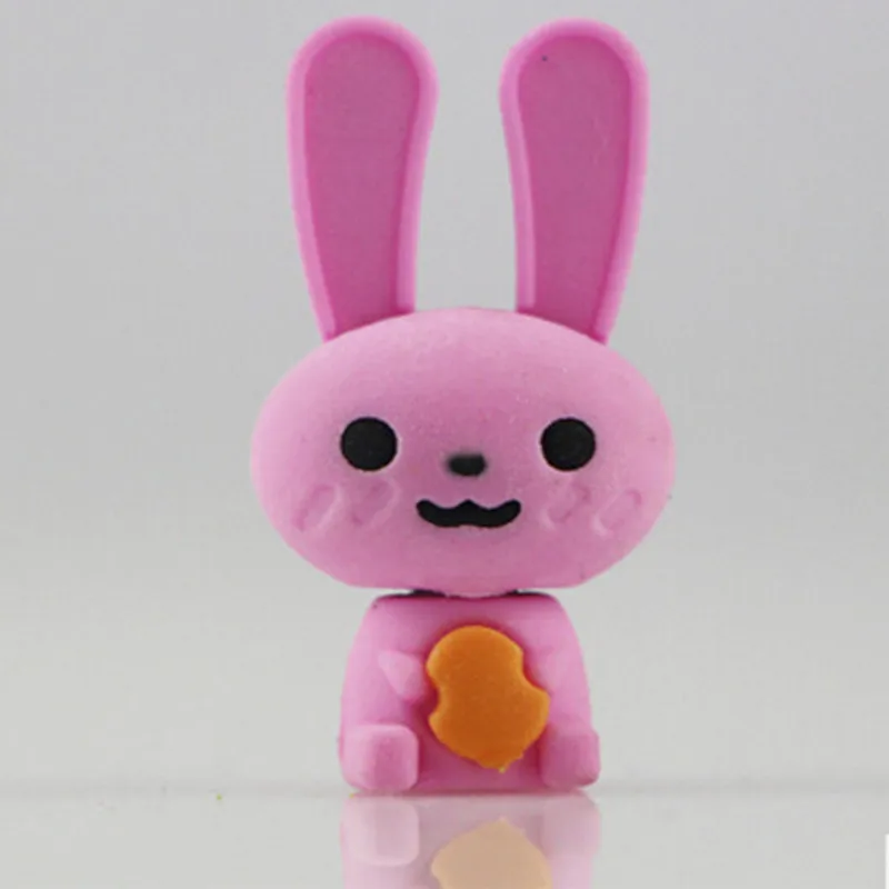 2017 Новый ластик для животных Счастливый улыбка кролик Акция школы Коллекция
