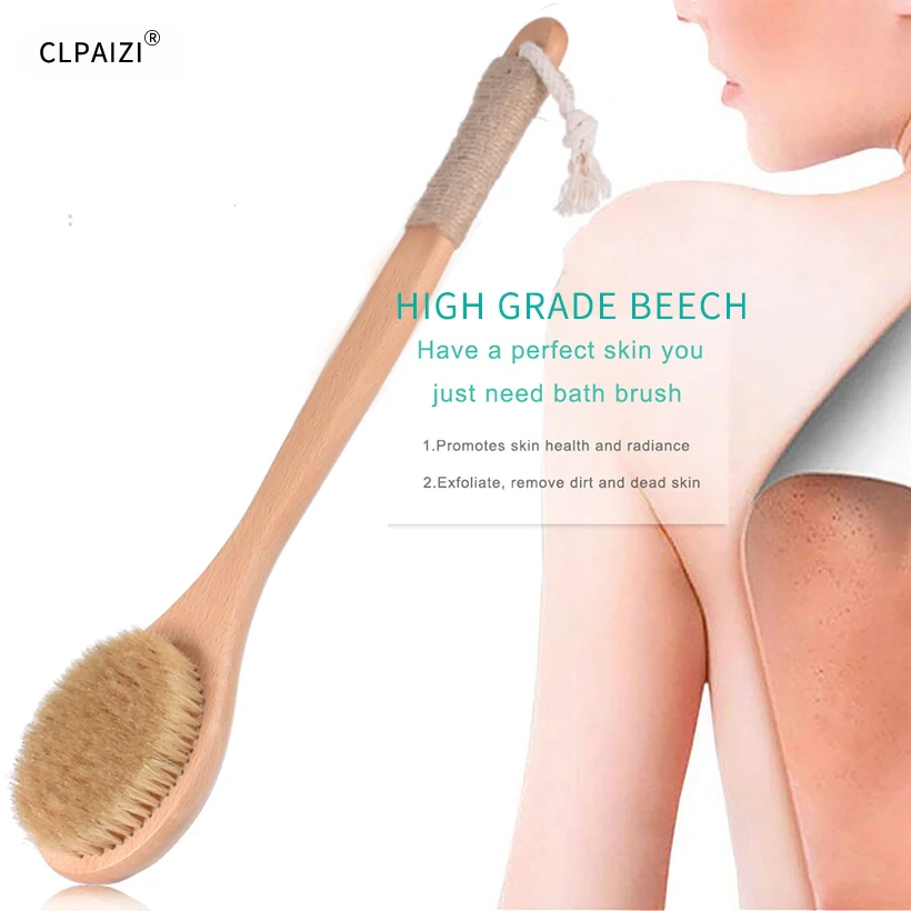 

CLPAIZI натуральная искусственная деревянная щетка для массажа тела, для ванной, для улучшения циркуляции крови, щетка для сухого тела, щетка д...