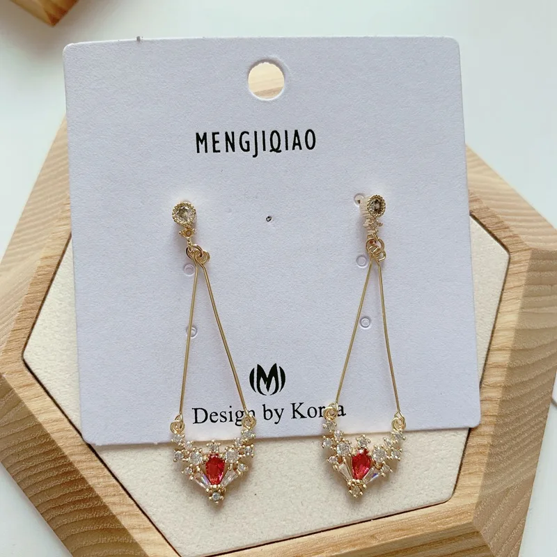 MENGJIQIAO новые корейские элегантные Геометрические блестящие ромбовидные