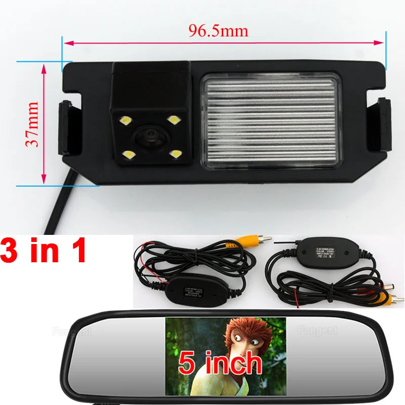wireless monitor 3 Автомобильная парковочная беспроводная камера заднего вида для hyundai I30 Solaris Genesis Coupe Elantra Verna Kia Soul - Название цвета: wireless monitor 3