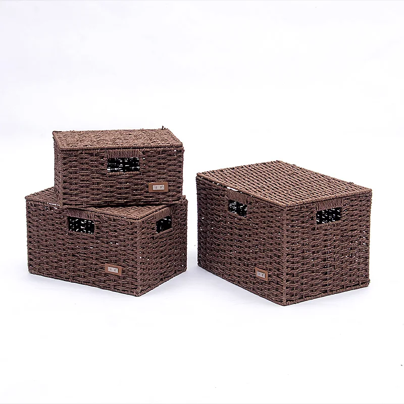 Корзина из ротанга для хранения поддельные соломенные тканые ящики Книга