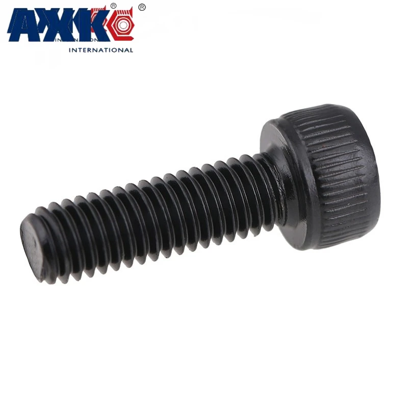 M8 * 1*25/30/35 M8x1x25/30/35 Шаг 1 мм углеродистая сталь класса 12 9 полностью тонкая Резьбовая