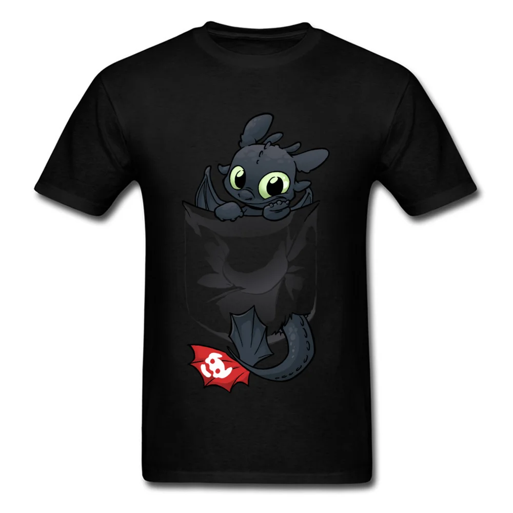 Мужская футболка без зуба с карманом милые топы рисунком дракона летняя серая