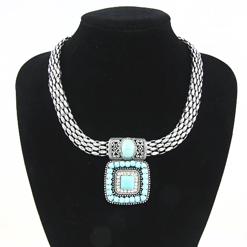 Зеленый горный хрусталь серебро большой Колье Подвески Винтаж зеленый камень