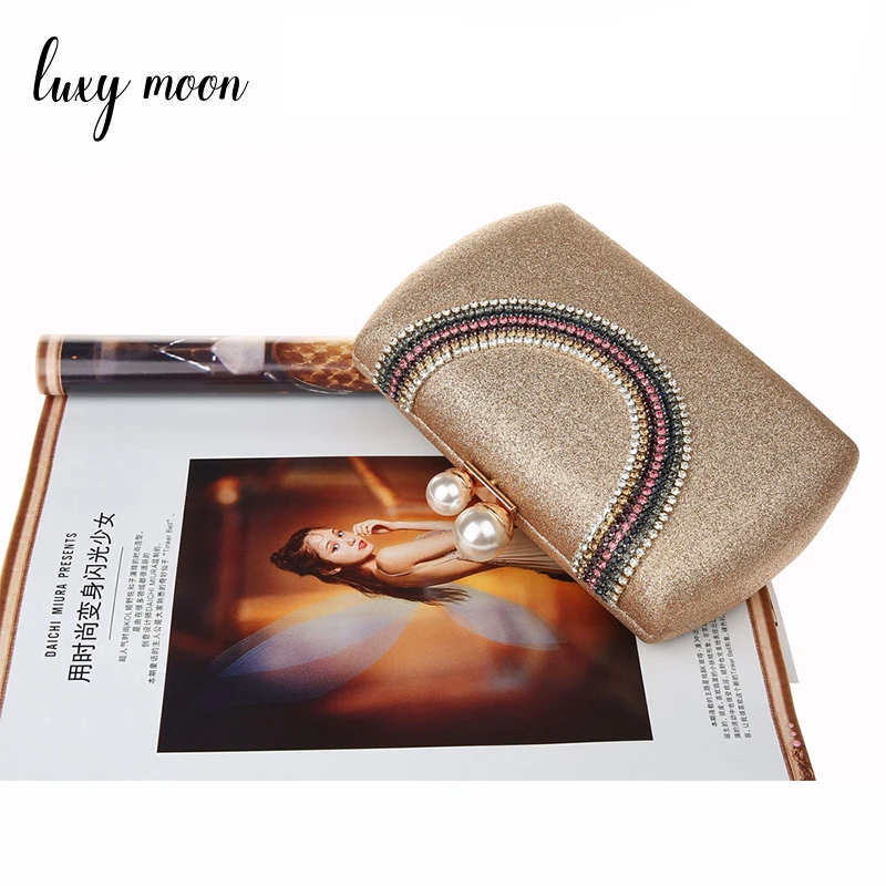 Luxy Moon женские сумки клатчи Роскошная вечерняя сумка с бриллиантами Кристальные